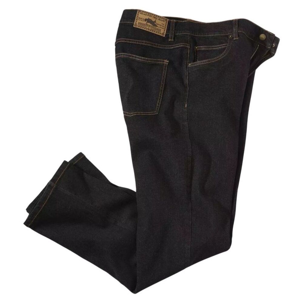 Atlas For Men Mens Stretch Regular Jeans / Black